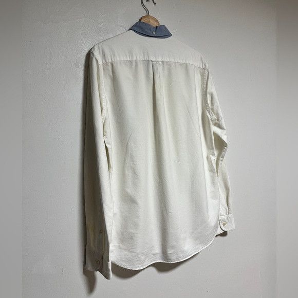 J.Crew J.Crew Slim Fit Oxford Shirt – White w/ Blue Collar – Size M Size US M / EU 48-50 / 2 - 4 Thumbnail