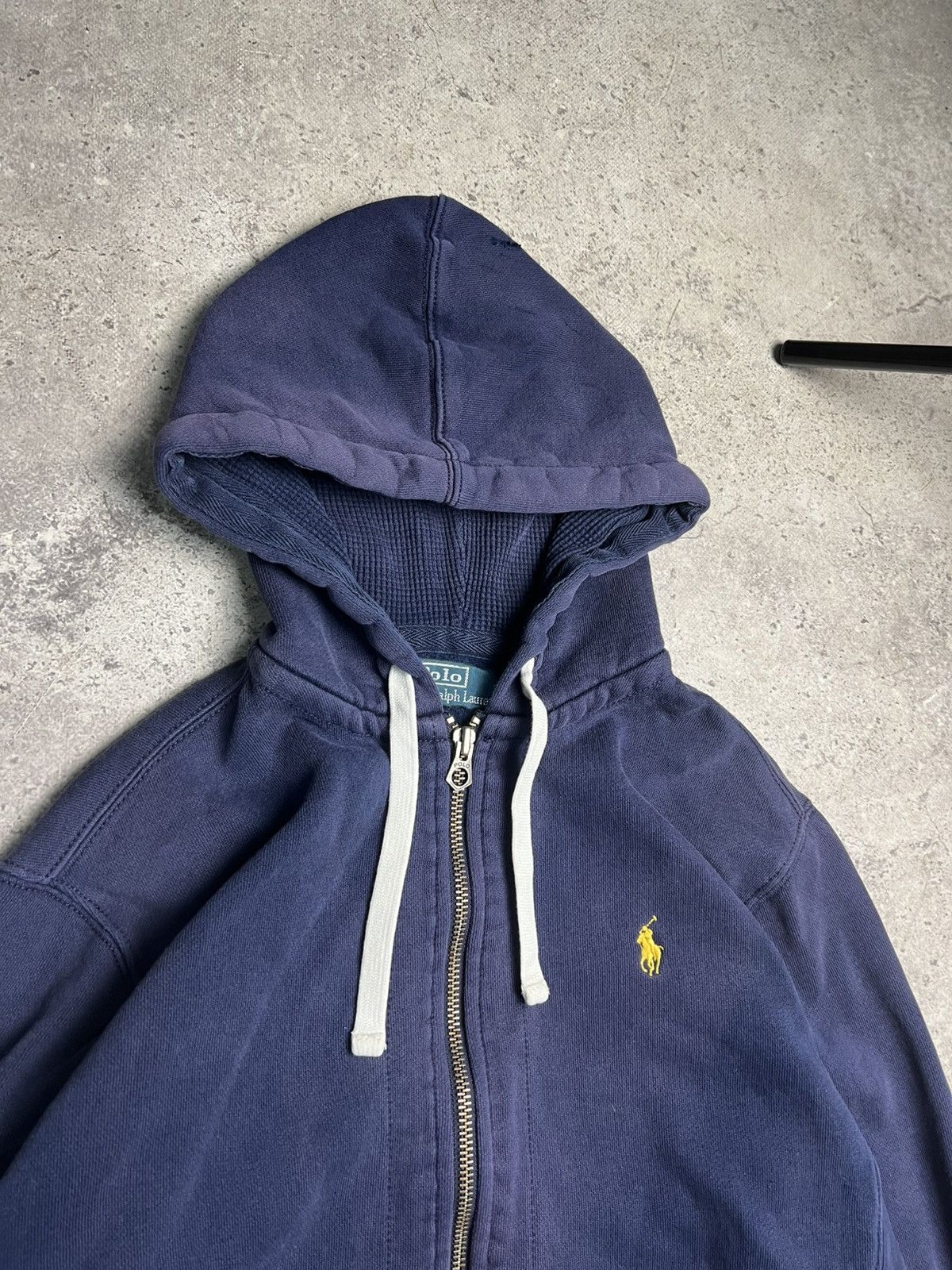 Polo Ralph Lauren Vintage 90s Polo Ralph Lauren Zip Up Hoodie Blue faded Size US M / EU 48-50 / 2 - 3 Thumbnail