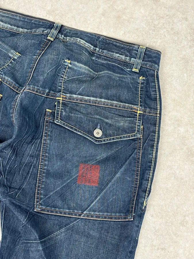 Marithe + Francois Girbaud 2000s Marithé + François Girbaud Blue Denim Cargo Jeans Size US 32 / EU 48 - 8 Thumbnail