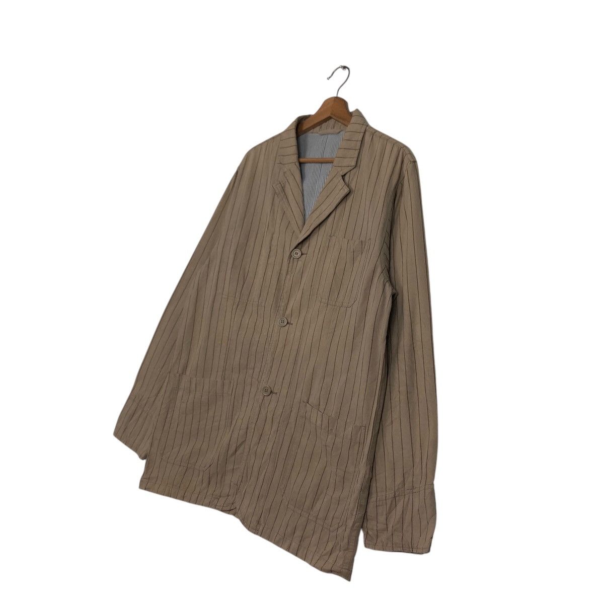 Japanese Brand Vtg Hickory Chore Jacket Striped Hillcrop Club Issey Miyake Size US L / EU 52-54 / 3 - 3 Thumbnail