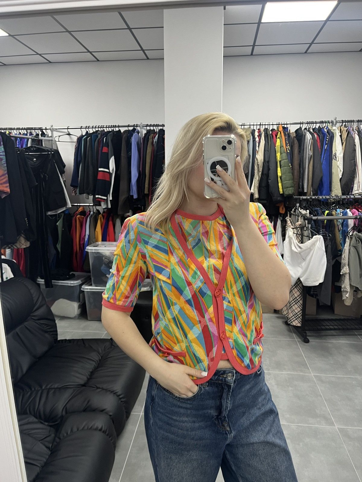 Other Vintage Liola Women T-Shirt / Cardigan Size M Made in Italy Size M / US 6-8 / IT 42-44 - 3 Thumbnail