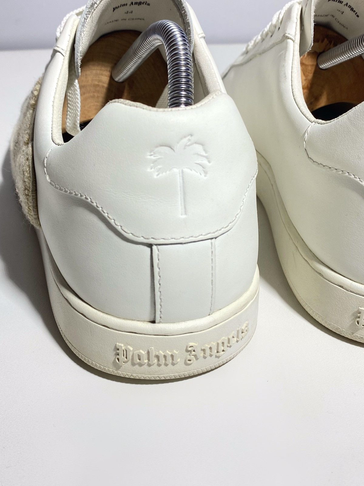 Palm Angels Palm Angels Teddy Bear Logo White Leather Sneakers Size US 10 / EU 43 - 13 Thumbnail