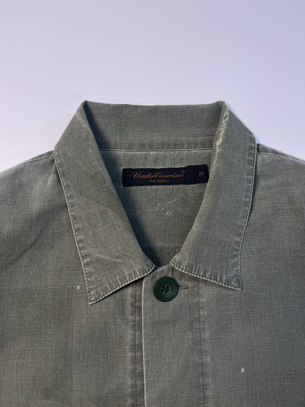 Undercover Undercover SS03 “SCAB” GIZ Motif Washed Shirt Size US M / EU 48-50 / 2 - 6 Thumbnail