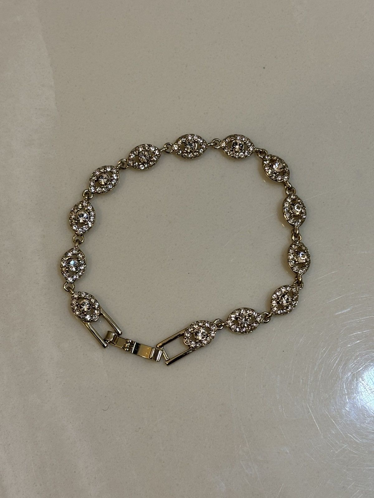 image of Givenchy Crystal Flex Bracelet in Gold, Men's