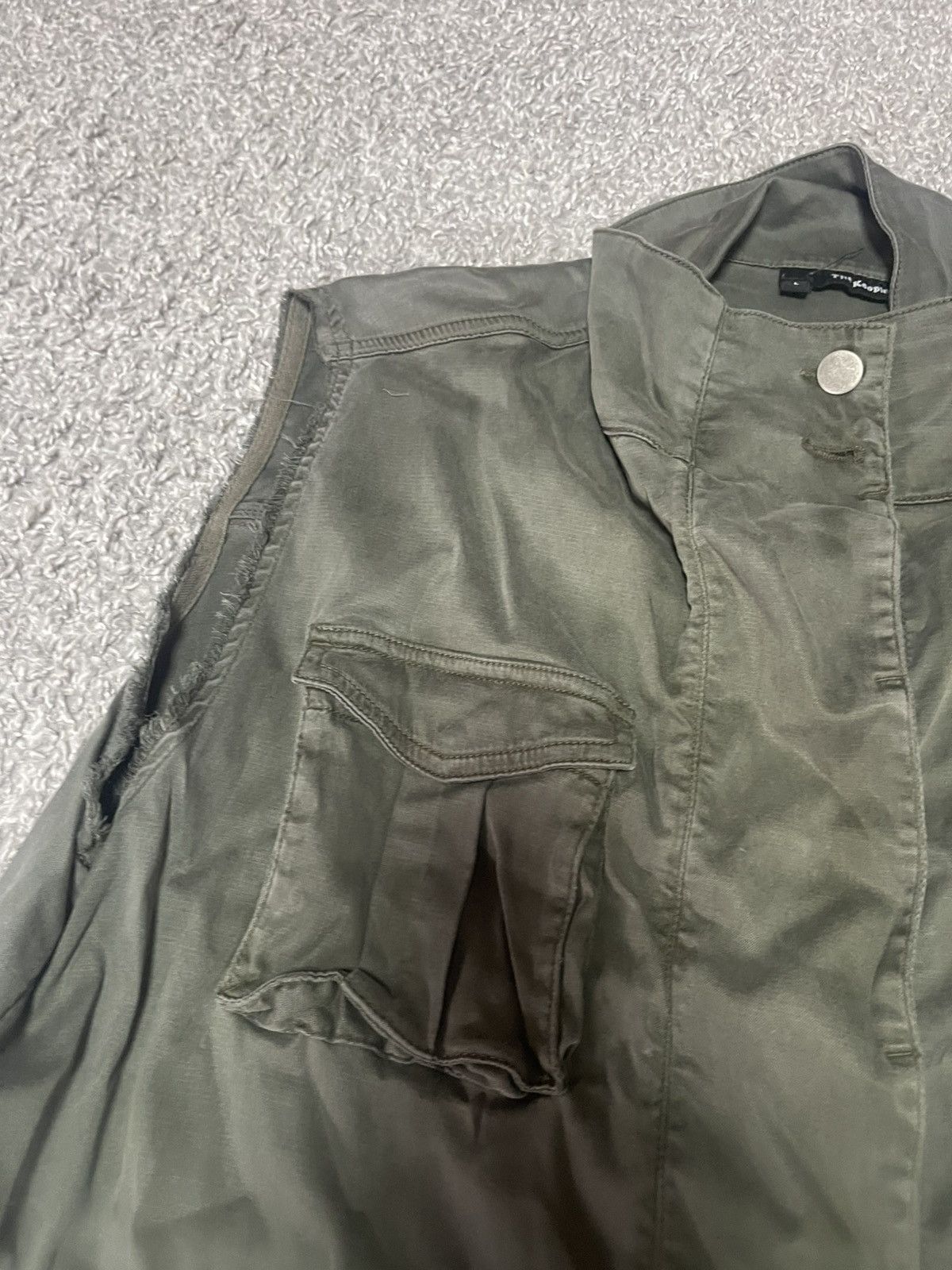 The Kooples The Kooples Olive Drab Stretch Tencel Field Vest Size L Size L / US 10 / IT 46 - 7 Thumbnail