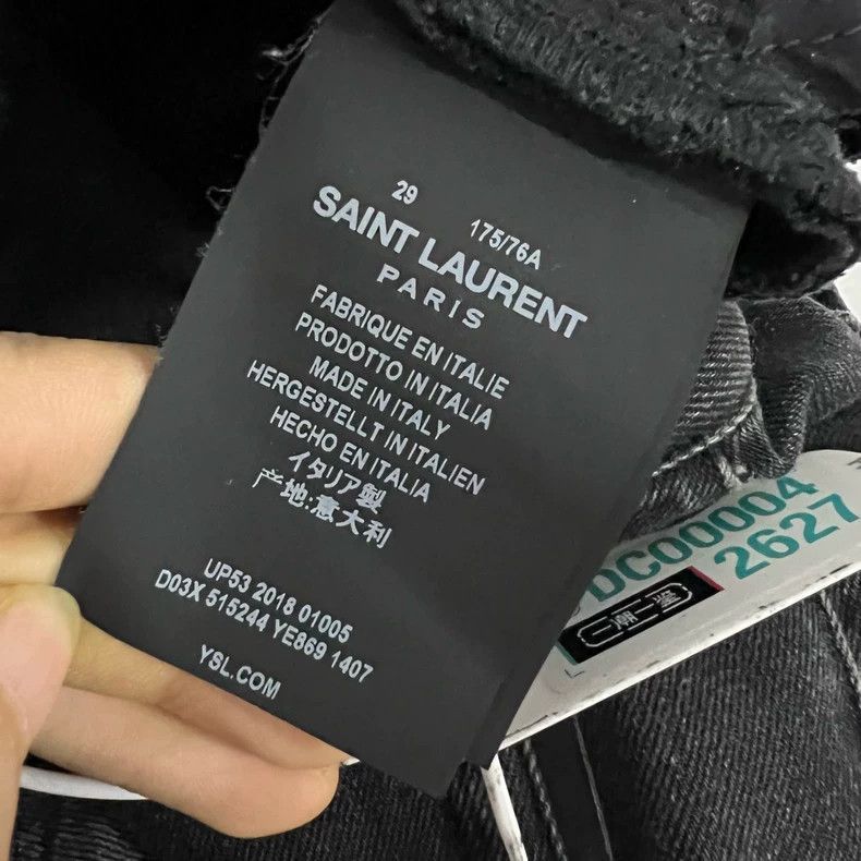 Saint Laurent Paris Saint Laurent Black Washed Denim Pants-2505 Size US 32 / EU 48 - 4 Thumbnail