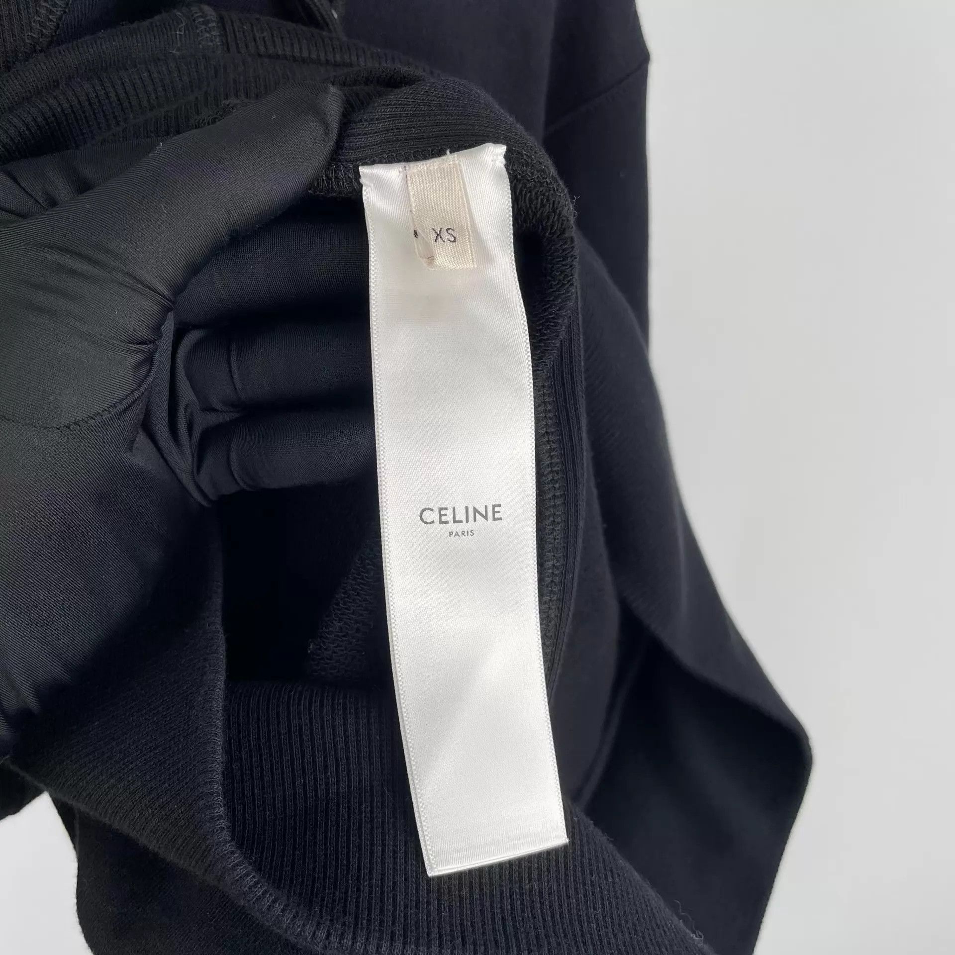 Celine Celine Black Cotton Sweatshirt XS Size US XS / EU 42 / 0 - 5 Thumbnail