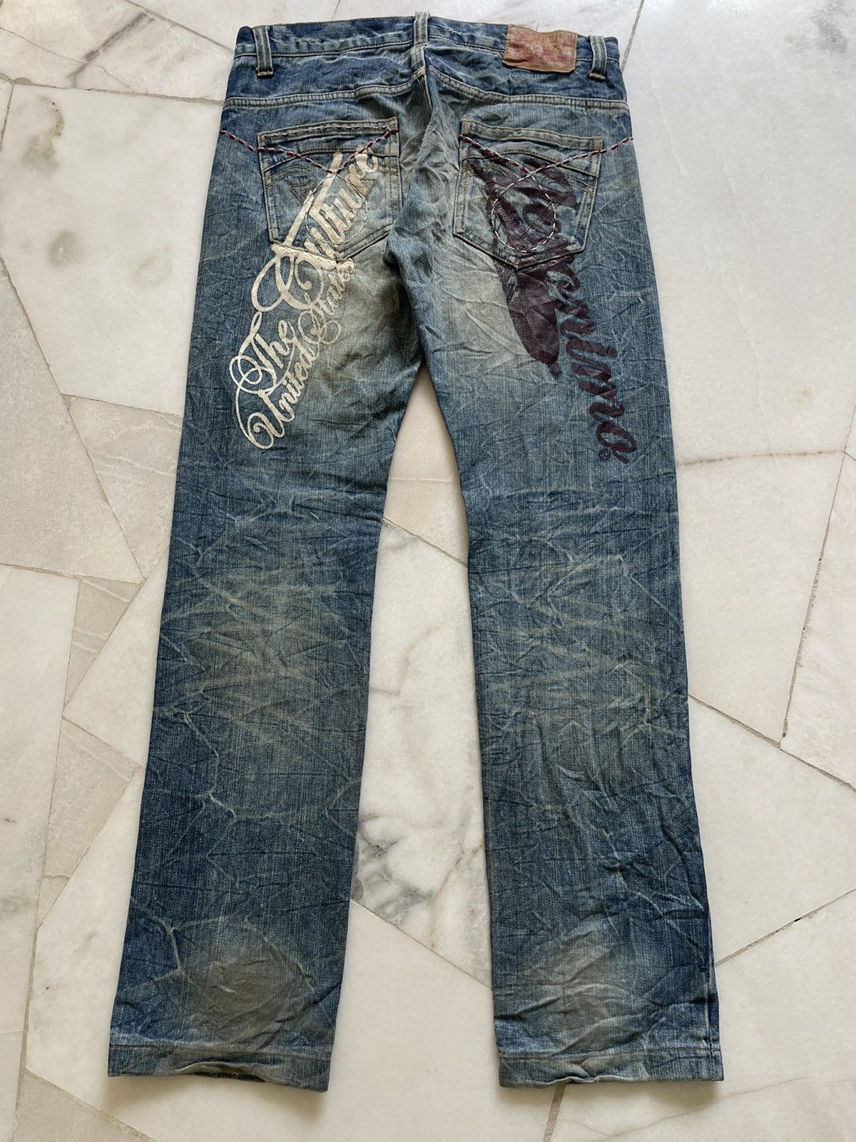 If Six Was Nine Vintage Geronimo Navajo Style Jeans Size US 32 / EU 48 - 2 Thumbnail