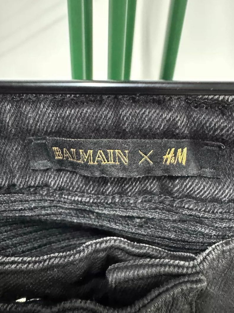 Balmain Balmain Coated Denim Pants in Black- Size US 31 - 3 Thumbnail