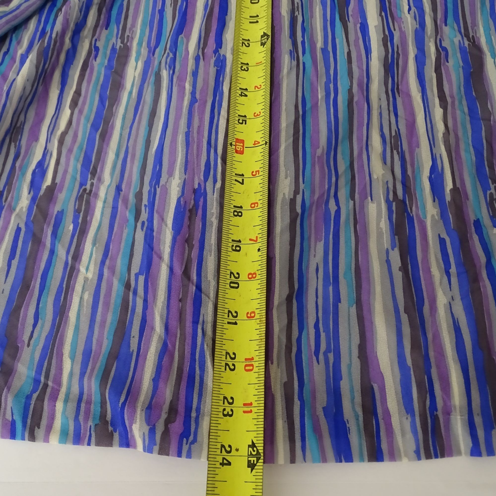 Other Vintage 80s Teddi Of California Stripe Ruffle Blouse Size 18 Size XXL / US 16-18 / IT 52-54 - 11 Thumbnail