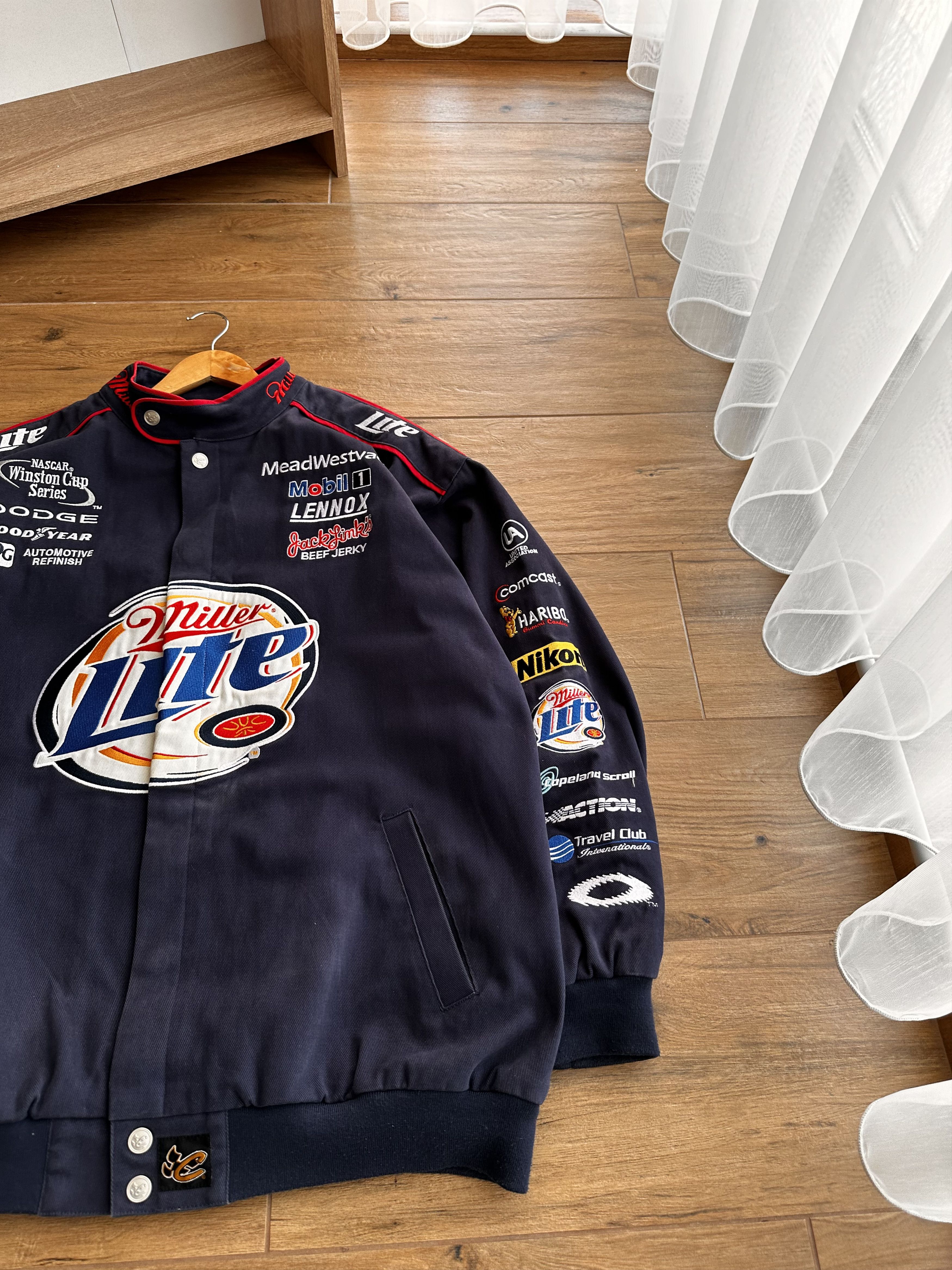 NASCAR Vintage Rusty Wallace NASCAR Miller Lite Chase Racing Jacket Size US XL / EU 56 / 4 - 7 Thumbnail