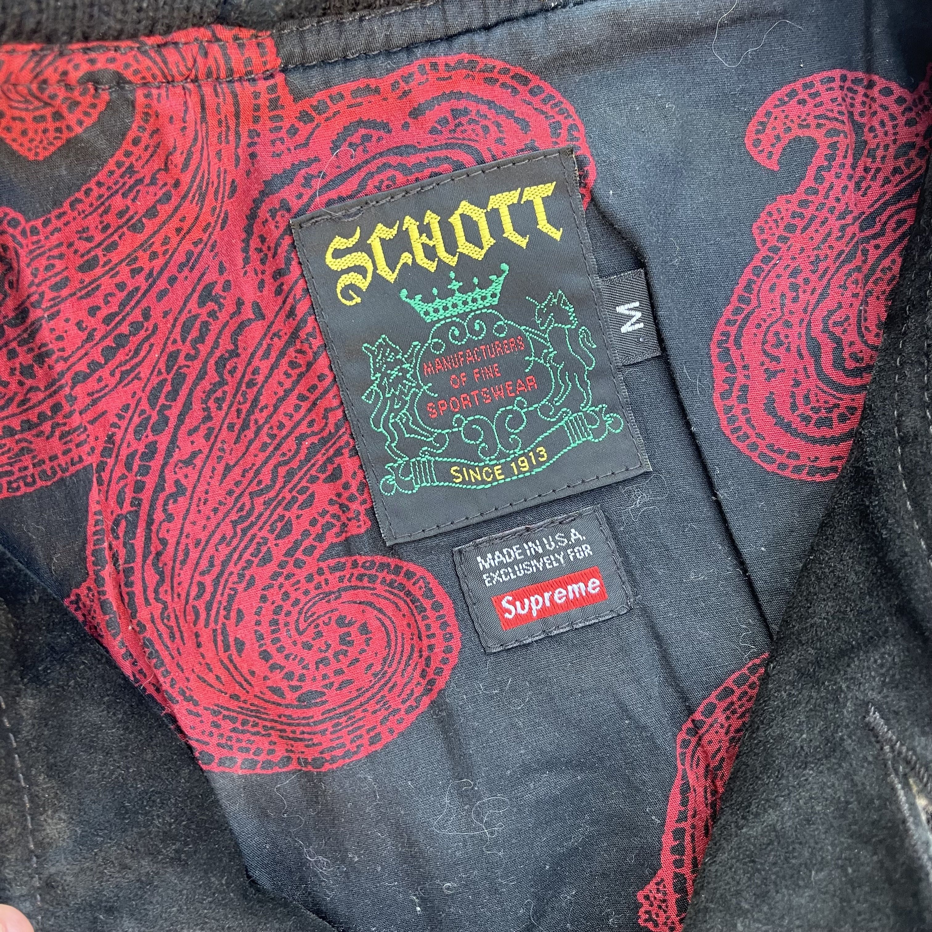 Schott × Supreme SS14 Supreme x Schott Suede Bomber Jacket Size US M / EU 48-50 / 2 - 5 Thumbnail