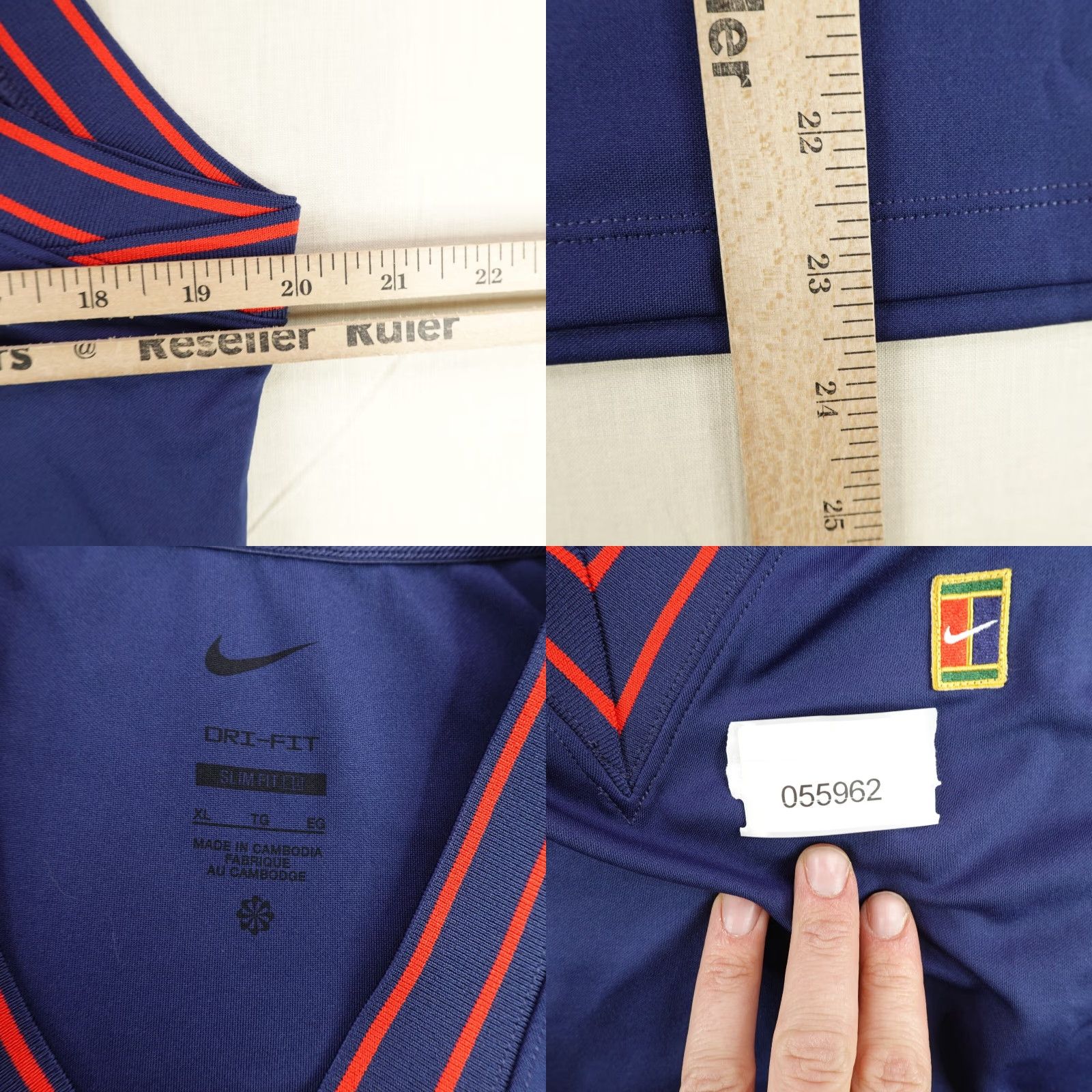 Nike Nike Shirt Womens XL Blue Red Slam Court Tennis Dri Fit Tank Top Sleeveless Gym Size XL / US 12-14 / IT 48-50 - 8 Thumbnail