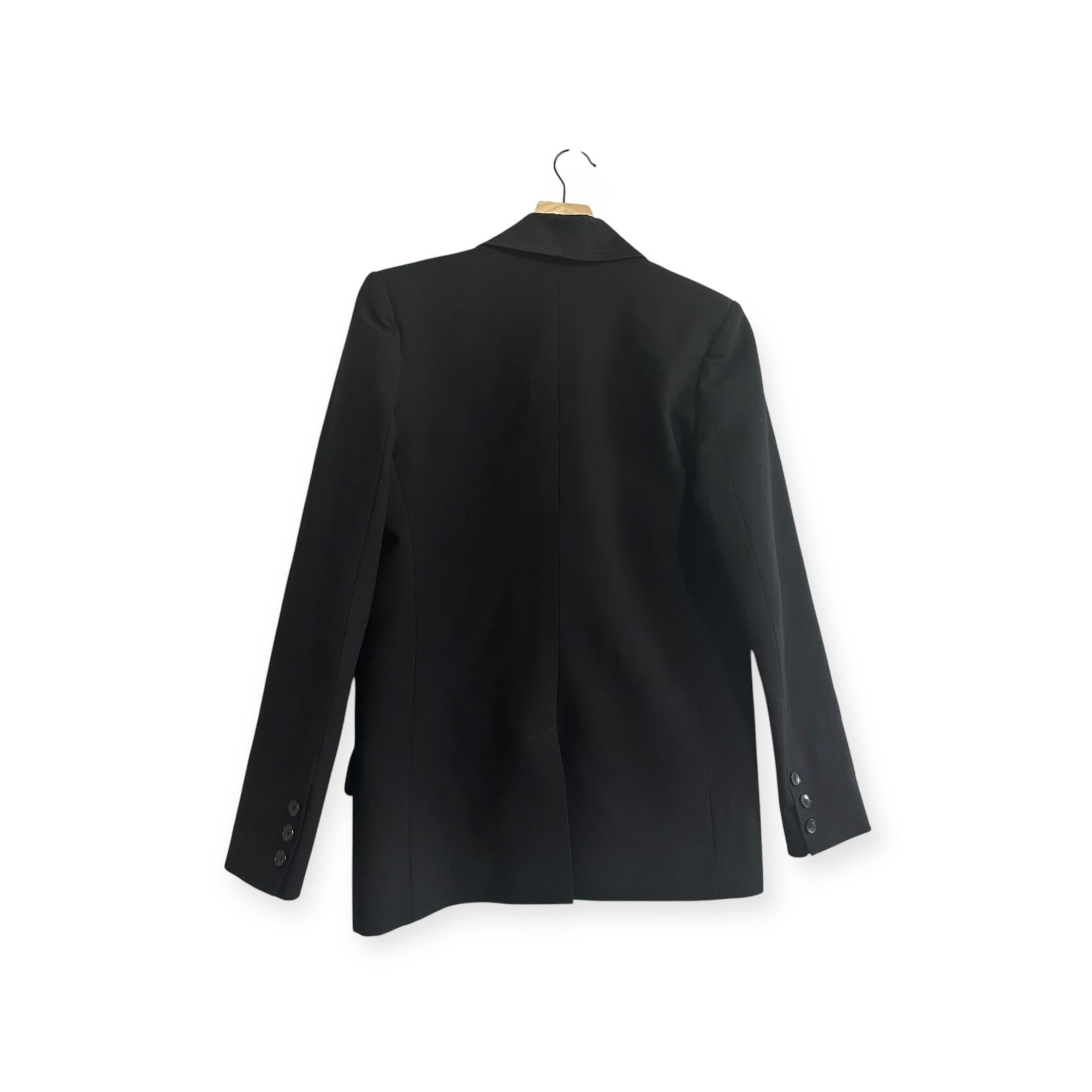 Iro Iro Alix Black Wool Blazer with pin stripe satin collar. 38E Size S / US 4 / IT 40 - 2 Thumbnail