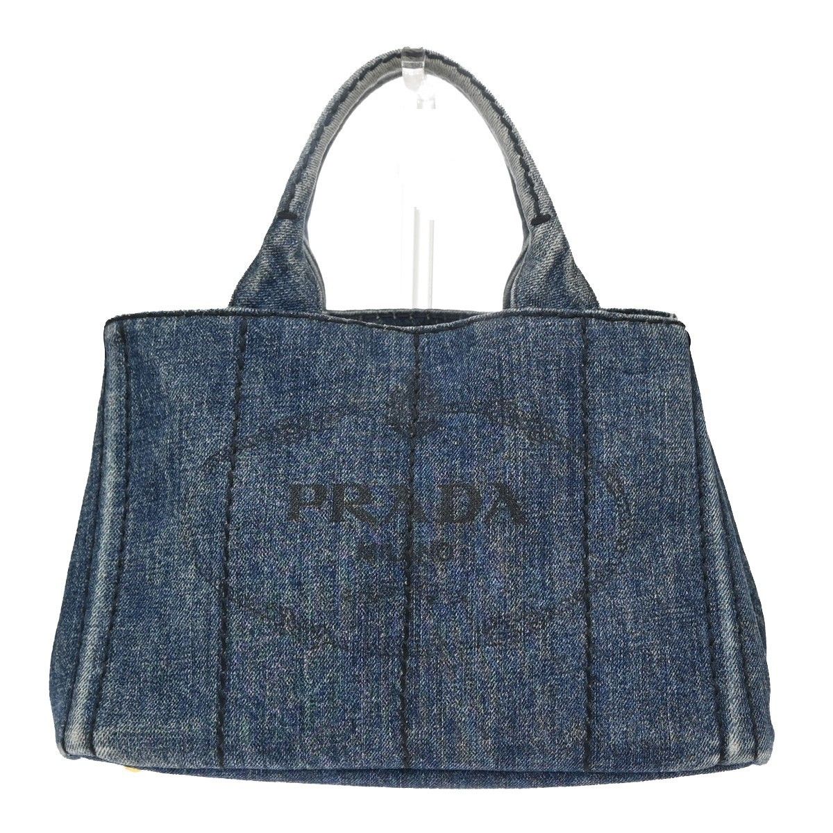 Prada Prada Canapa Open Tote Denim Size ONE SIZE - 1 Thumbnail