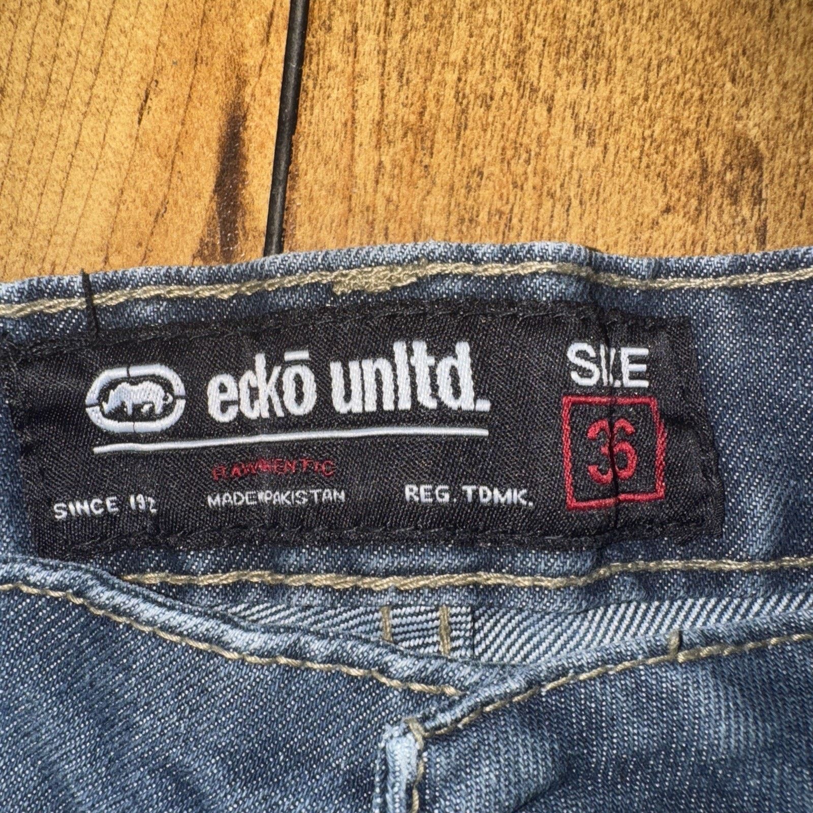 Ecko Unltd. × Vintage Ecko Unltd Denim Jean Shorts 36 Blue Baggy Y2K Streetwear Size US 36 / EU 52 - 3 Thumbnail