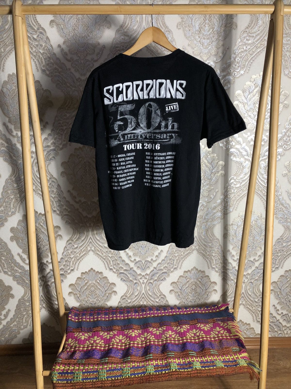 Band Tees × Vintage VERY RARE SCORPIONS DOUBLE PRINTED ROCK T-SHIRT TOUR METAL Size US XL / EU 56 / 4 - 5 Thumbnail