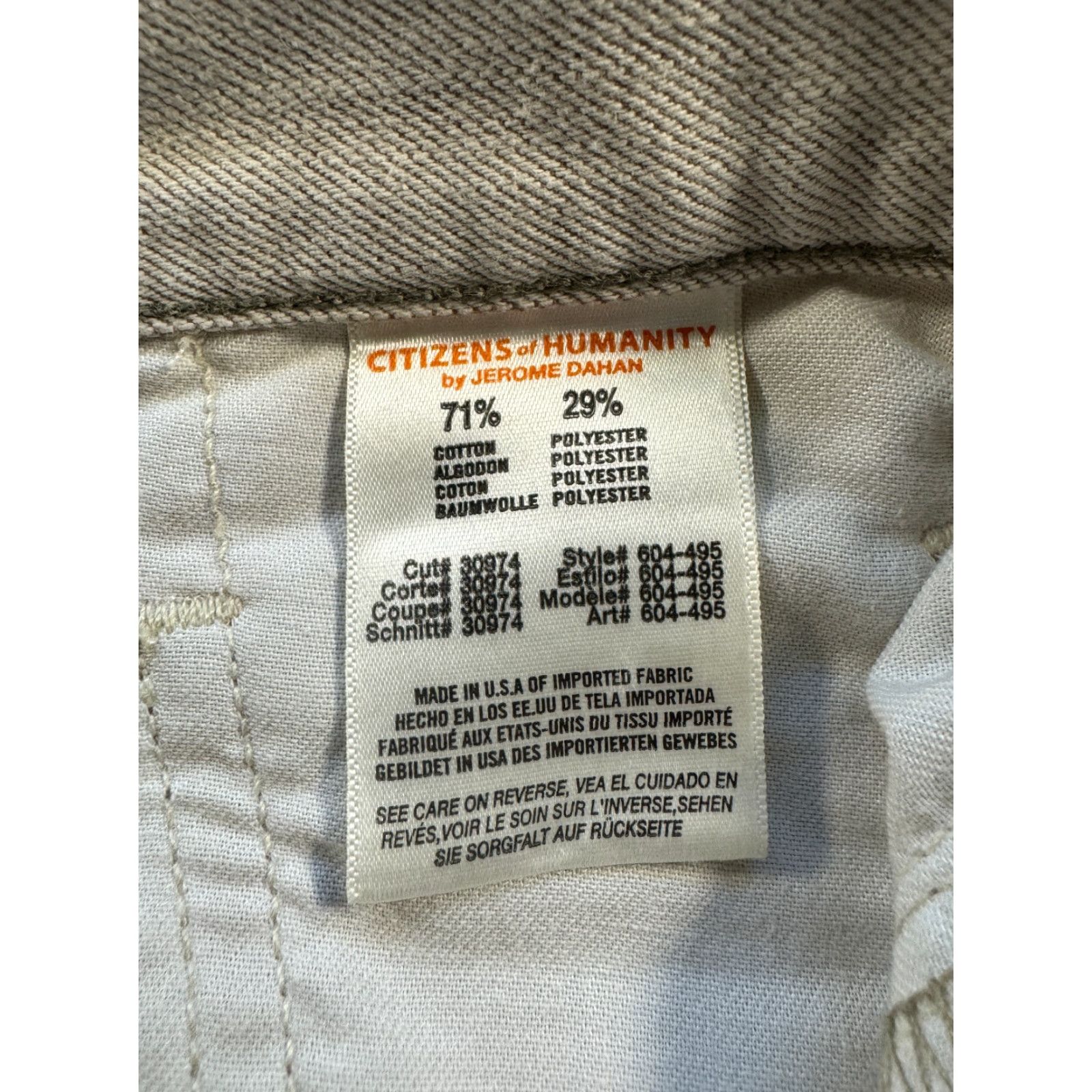 Citizens Of Humanity VINTAGE Citizens of Humanity Jeans Pants Mens 40x30 Tan Beige Sid 1875 Size US 40 / EU 56 - 7 Thumbnail