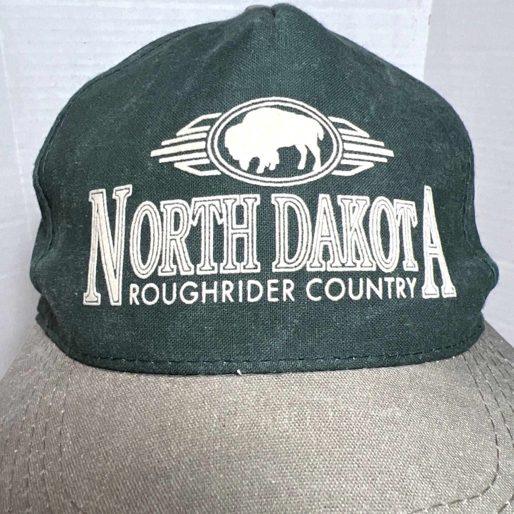 Katin VINTAGE Kati Sportswear North Dakota Roughrider Country Hat Adjustable Snapback Green Outdoor Men Size ONE SIZE - 3 Thumbnail