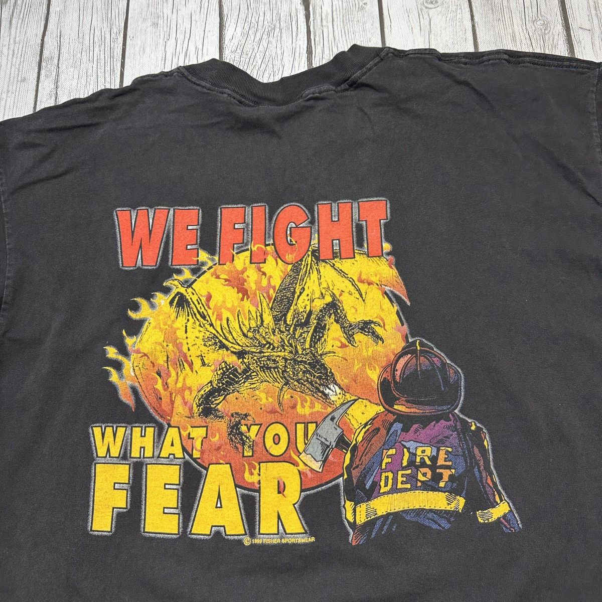Gildan × Vintage Vintage Fire Department tee Size US XL / EU 56 / 4 - 3 Thumbnail