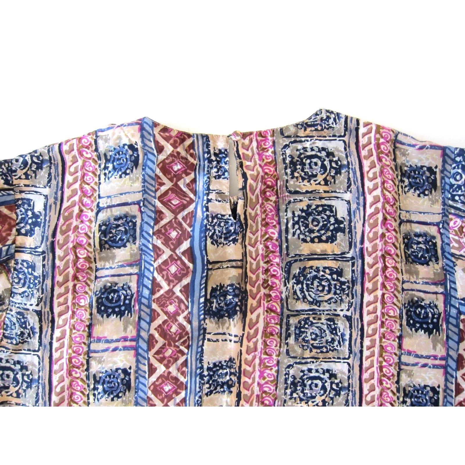 Oscar De La Renta Vtg Oscar De La Renta Expressions 100% Silk Pink Short Sleeve Tunic Blouse M Size M / US 6-8 / IT 42-44 - 5 Thumbnail