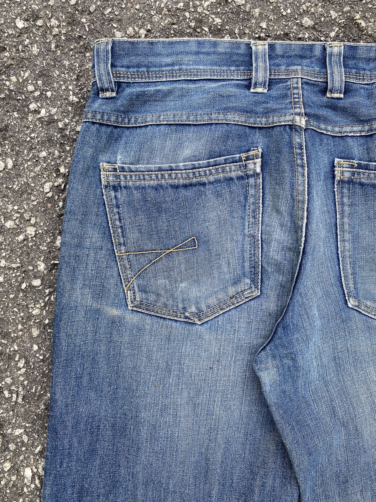 Japanese Brand × Tornado Mart Red Hearing Bootcut Blue Washed Distressed Denim Size US 34 / EU 50 - 12 Thumbnail