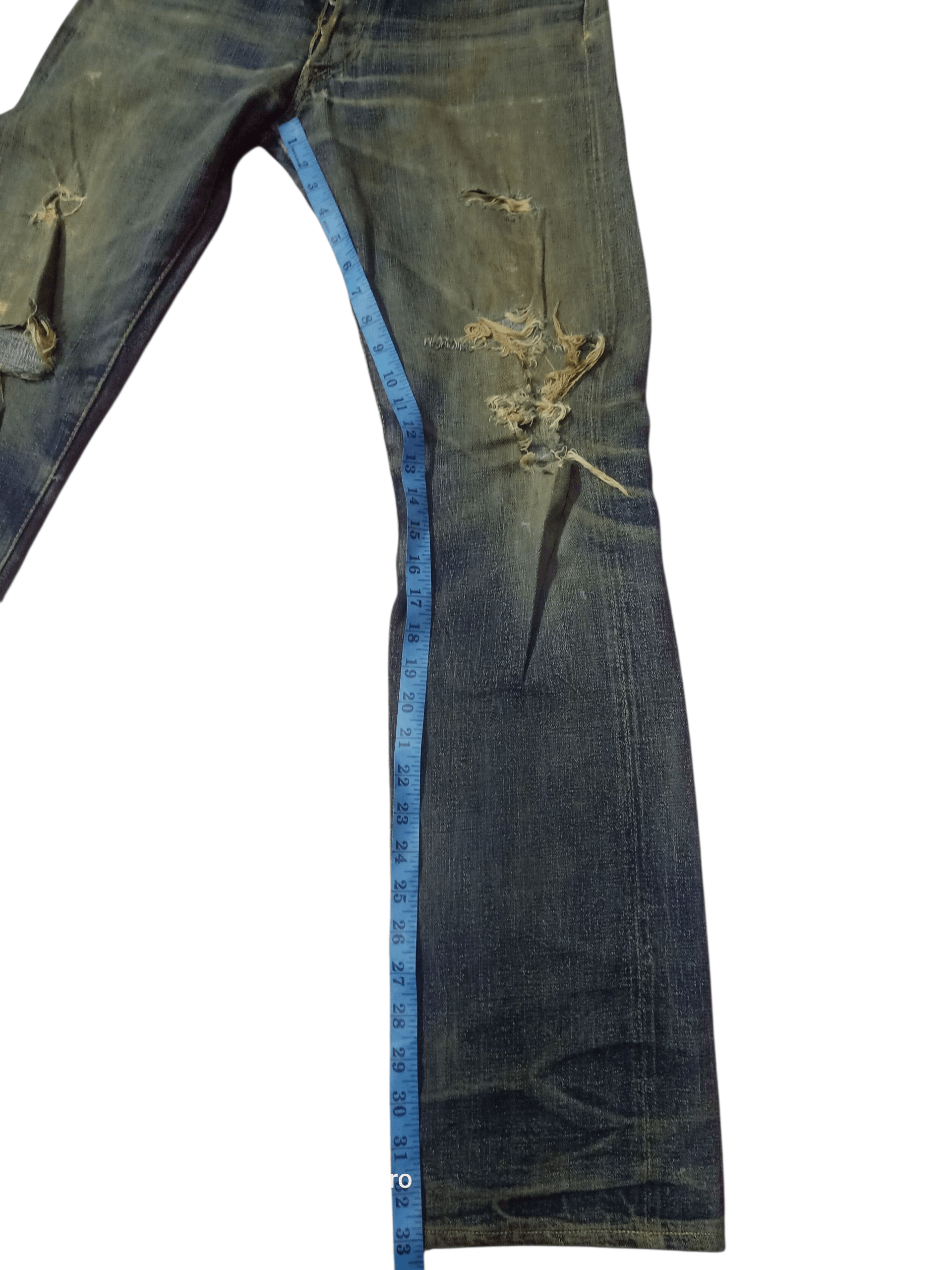 Oni Oni Denim 14oz Pure Blue Distressdenim Redselved Size US 30 / EU 46 - 13 Thumbnail