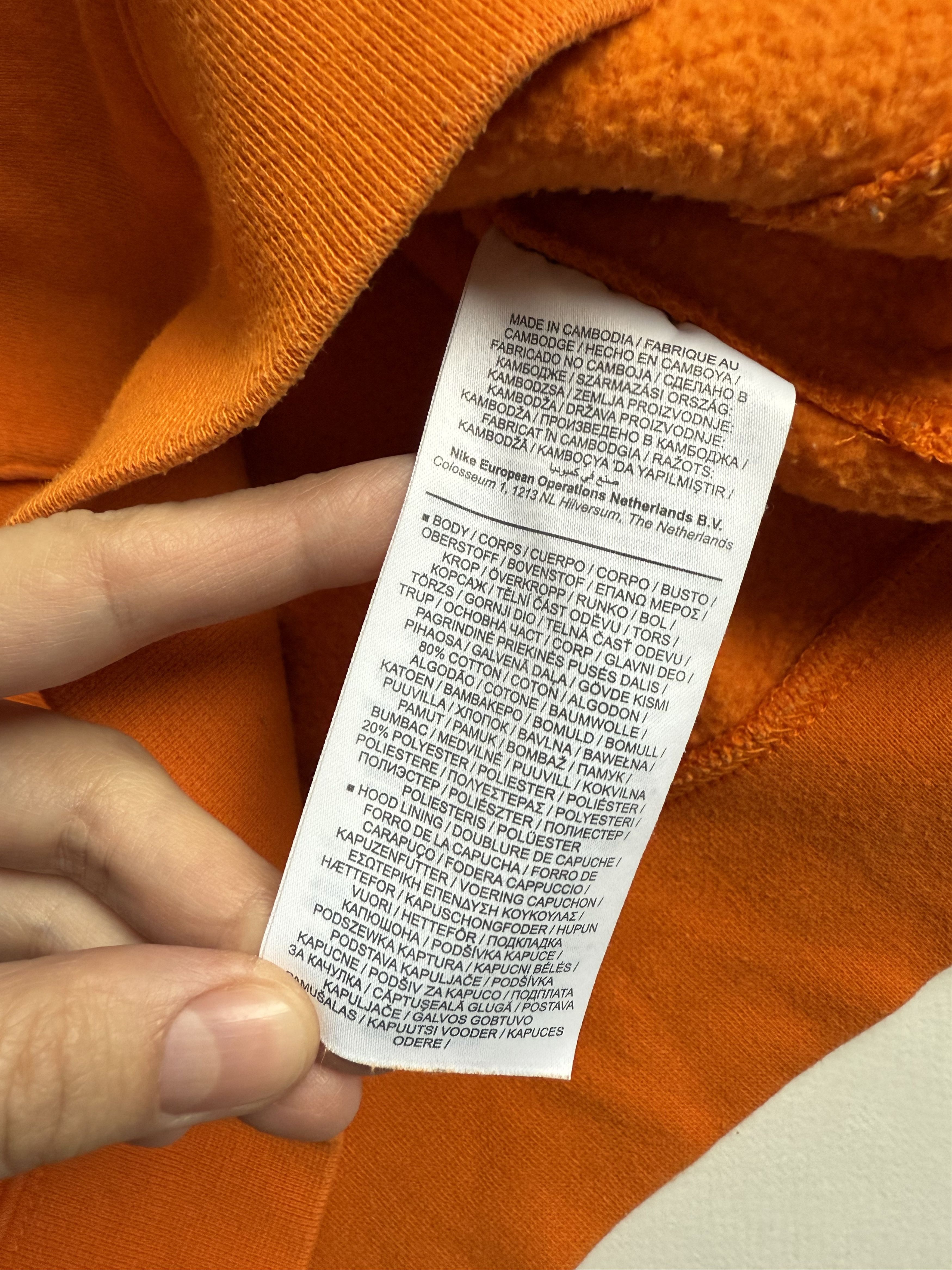 Nike Men's Nike Orange Swoosh Hoodie (M) Size US M / EU 48-50 / 2 - 3 Thumbnail