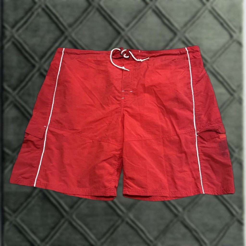 Ocean Pacific VINTAGE Ocean Pacific OP Boarding Co. Board Shorts Bathing Suit Red VTG Y2K Size US 33 - 1 Thumbnail