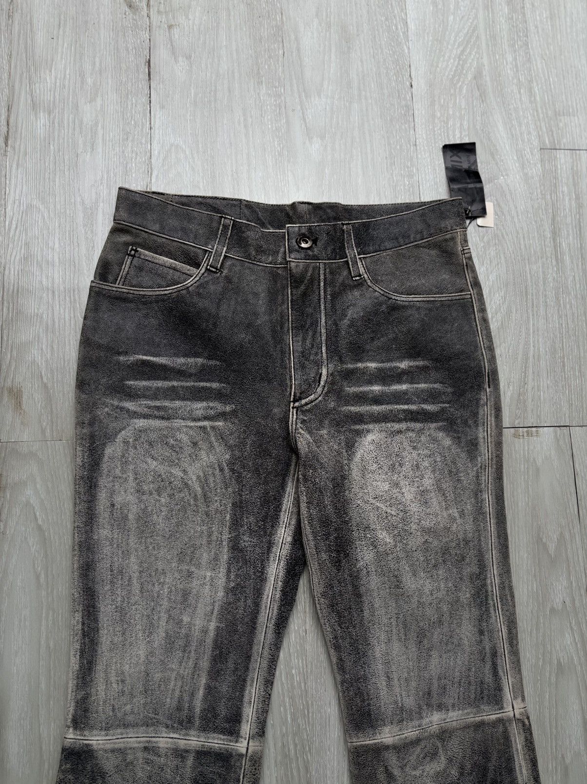 Japanese Brand Admix leather flare pants Size US 28 / EU 44 - 2 Thumbnail