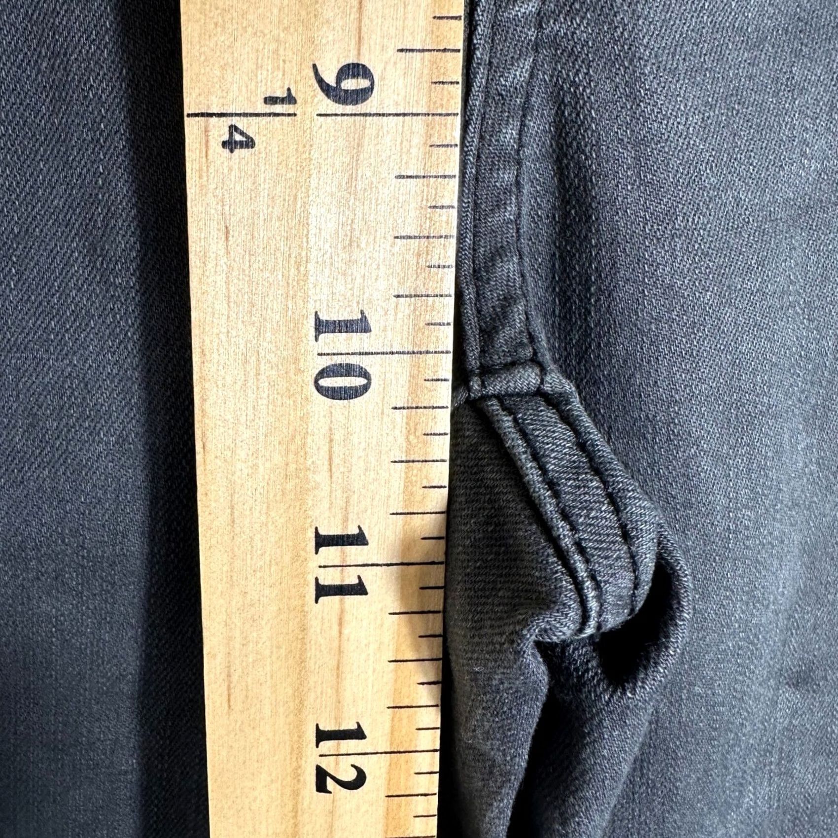 Vintage VINTAGE? No. Sandrine Rose Super Flare Jeans 27 Charbon Black High Rise Wide-Leg Stretch Denim Women Jeans with Pockets logo Bohemian 70s Retro Size 27" / US 4 / IT 40 - 5 Thumbnail
