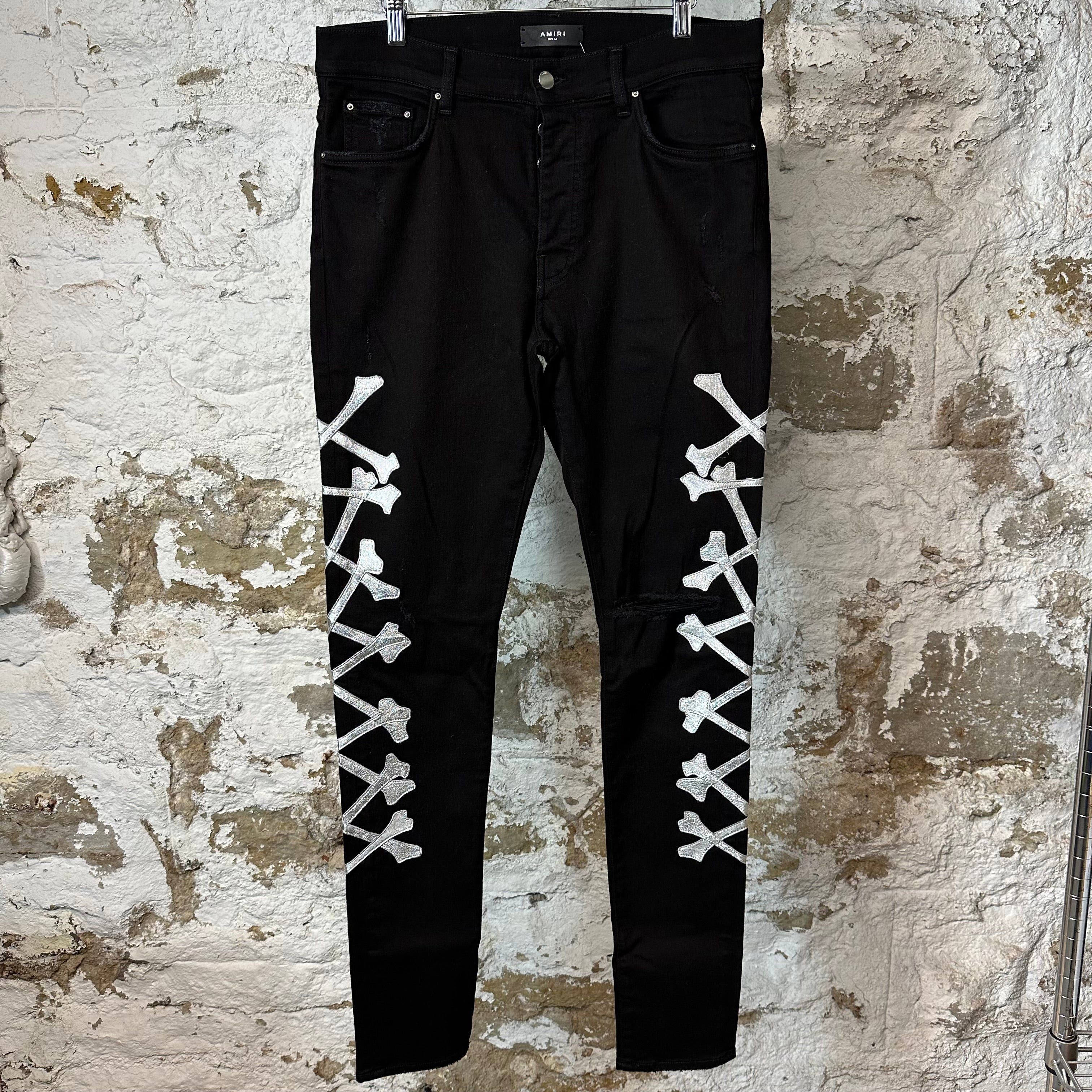 Amiri Amiri Silver Bone Black Denim Jeans Sz 36 Size US 36 / EU 52 - 1 Thumbnail
