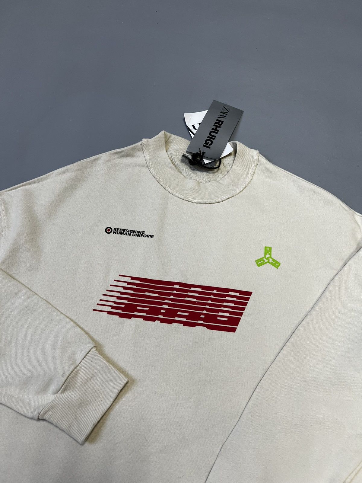 Rhude × Zara Rhude Beige Sweatshirt Rhuigi x Zara y2k logo NWT new tags Size US S / EU 44-46 / 1 - 2 Thumbnail