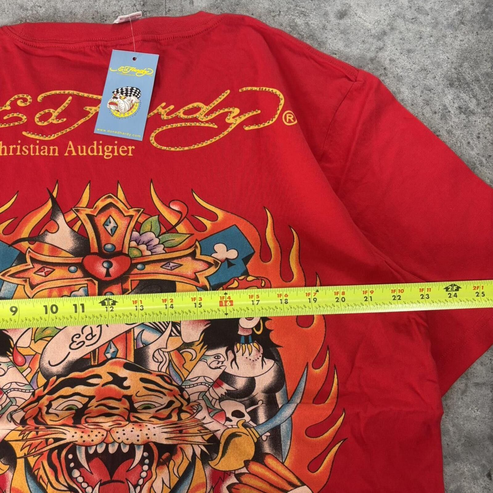 Ed Hardy Ed Hardy Christian Audigier Y2K Graphic Streetwear Tee Size US XXL / EU 58 / 5 - 5 Thumbnail