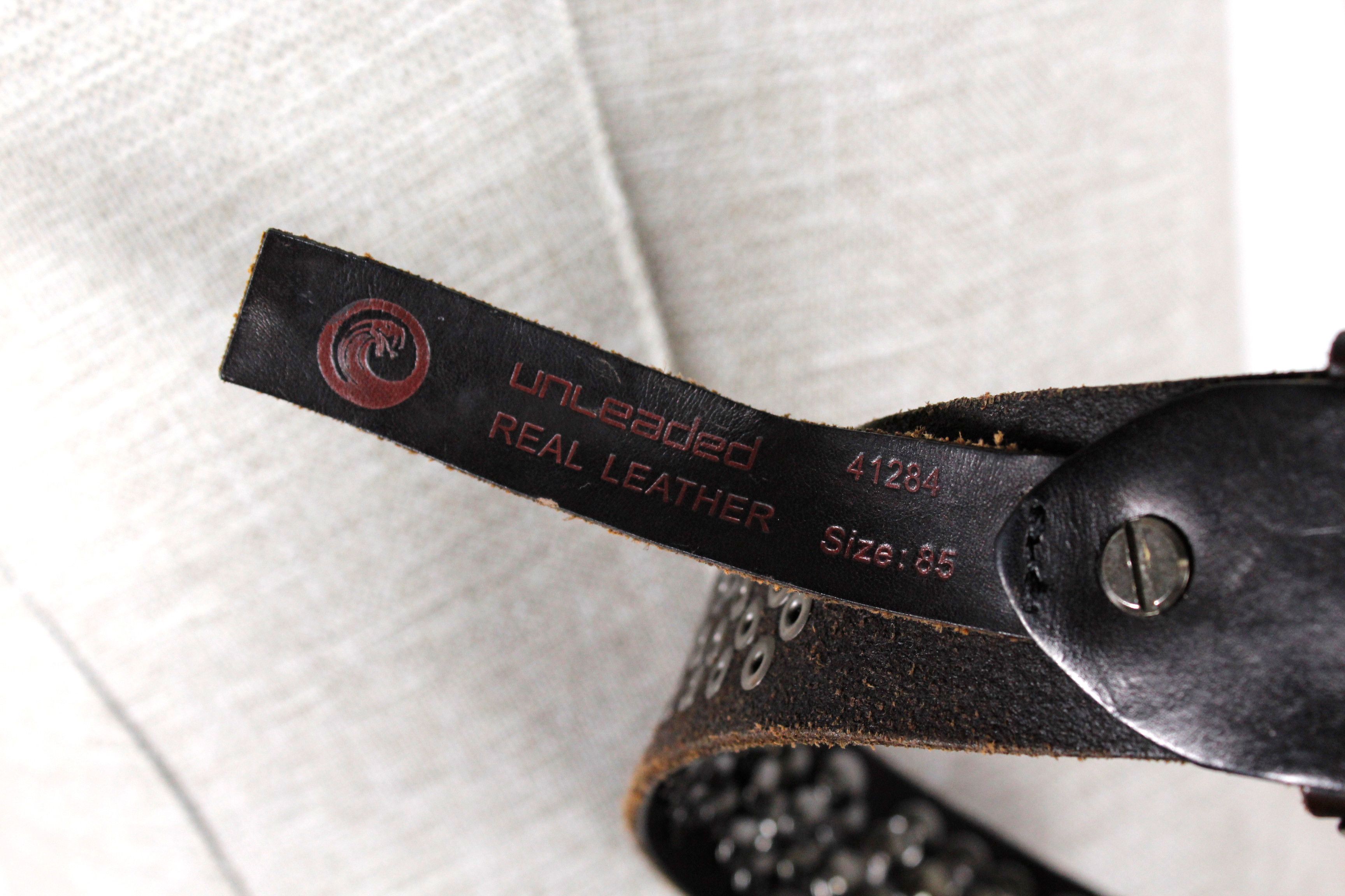 Japanese Brand × Vintage VINTAGE RHINESTONES BELT BB SIMON STYLE Leather Y2K Size ONE SIZE - 8 Thumbnail