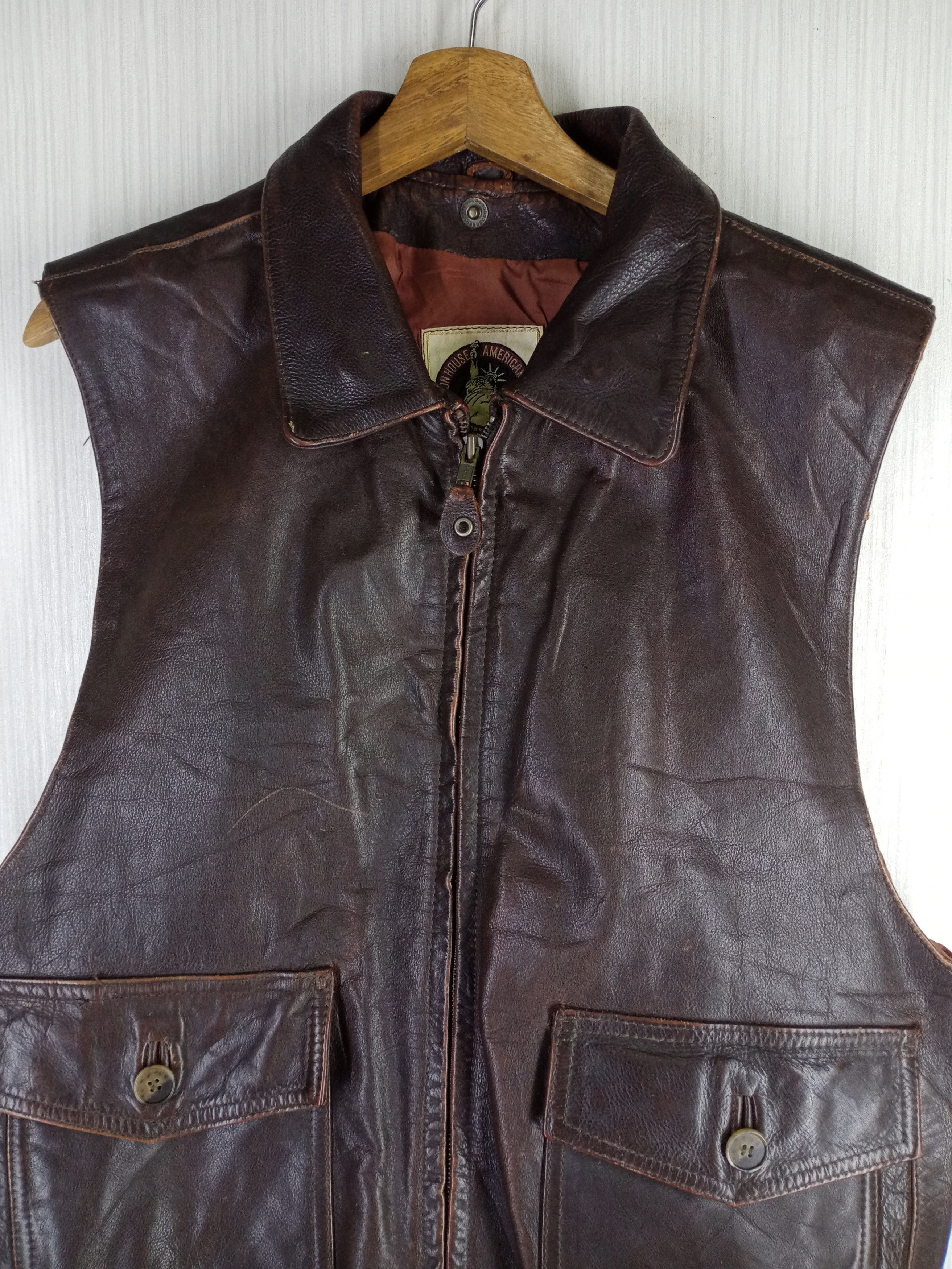 Japanese Brand RARE VINTAGE ELSACE MENS NEW YORK LEATHER VEST Size US M / EU 48-50 / 2 - 3 Thumbnail