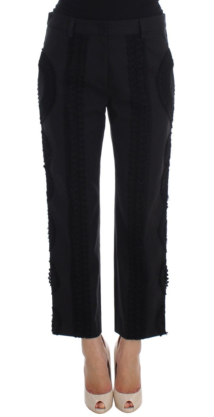 Dolce & Gabbana Elegant Black Torero Capri Women's Pants Size 27" / US 4 / IT 40 - 1 Thumbnail