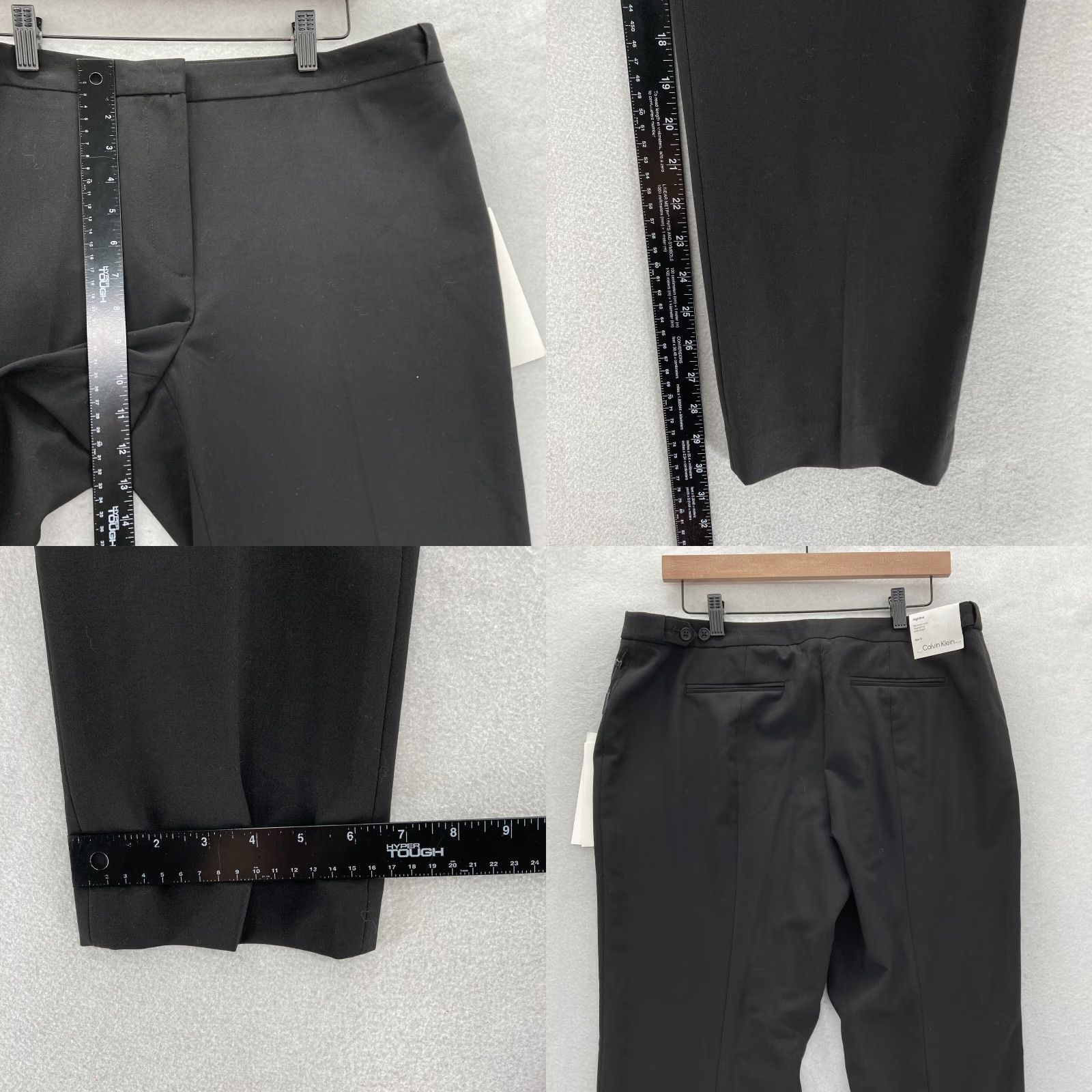 Calvin Klein Calvin Klein Highline Pants Women's 12 Black Stretch Slim Leg Ankle Career Size 34" / US 12 / IT 48 - 8 Thumbnail