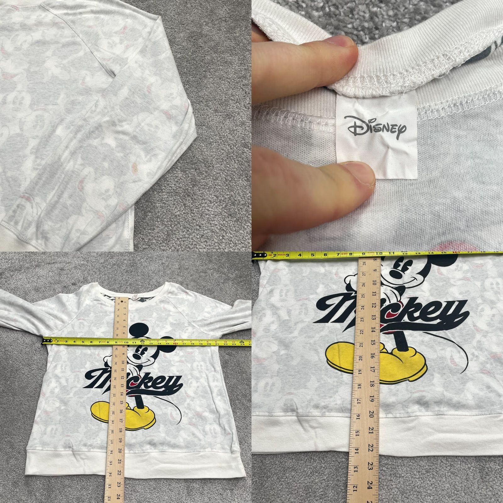 Disney Disney Mickey Mouse Reversible Sweatshirt Womens L White Graphic Pullover Size L / US 10 / IT 46 - 8 Thumbnail