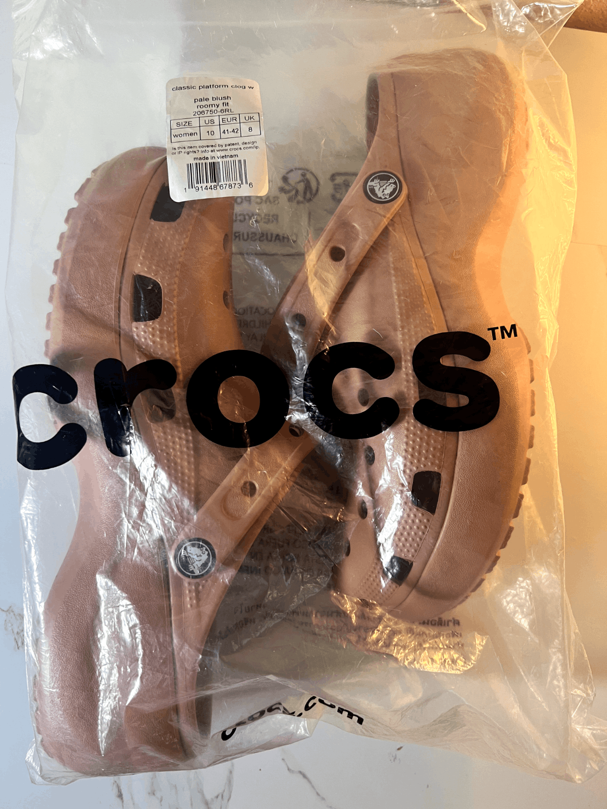 Crocs Crocs Classic Platform Clog Bale Blush Size US 6 / IT 36 - 7 Thumbnail