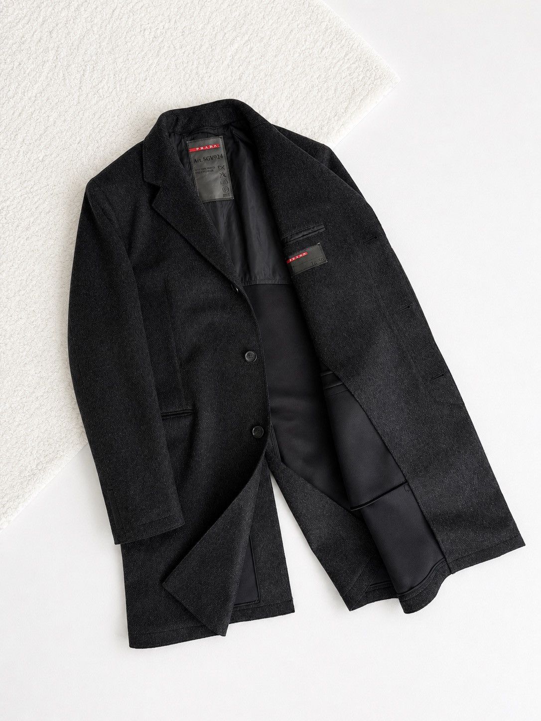 Prada Prada Mens Luxury Rare Wool Coat Trench Jacket Size US M / EU 48-50 / 2 - 1 Thumbnail