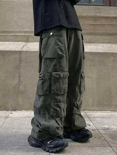 Japanese Brand × Vintage Utility grunge multi pocket cargo pants Size US 28 / EU 44 - 2 Thumbnail