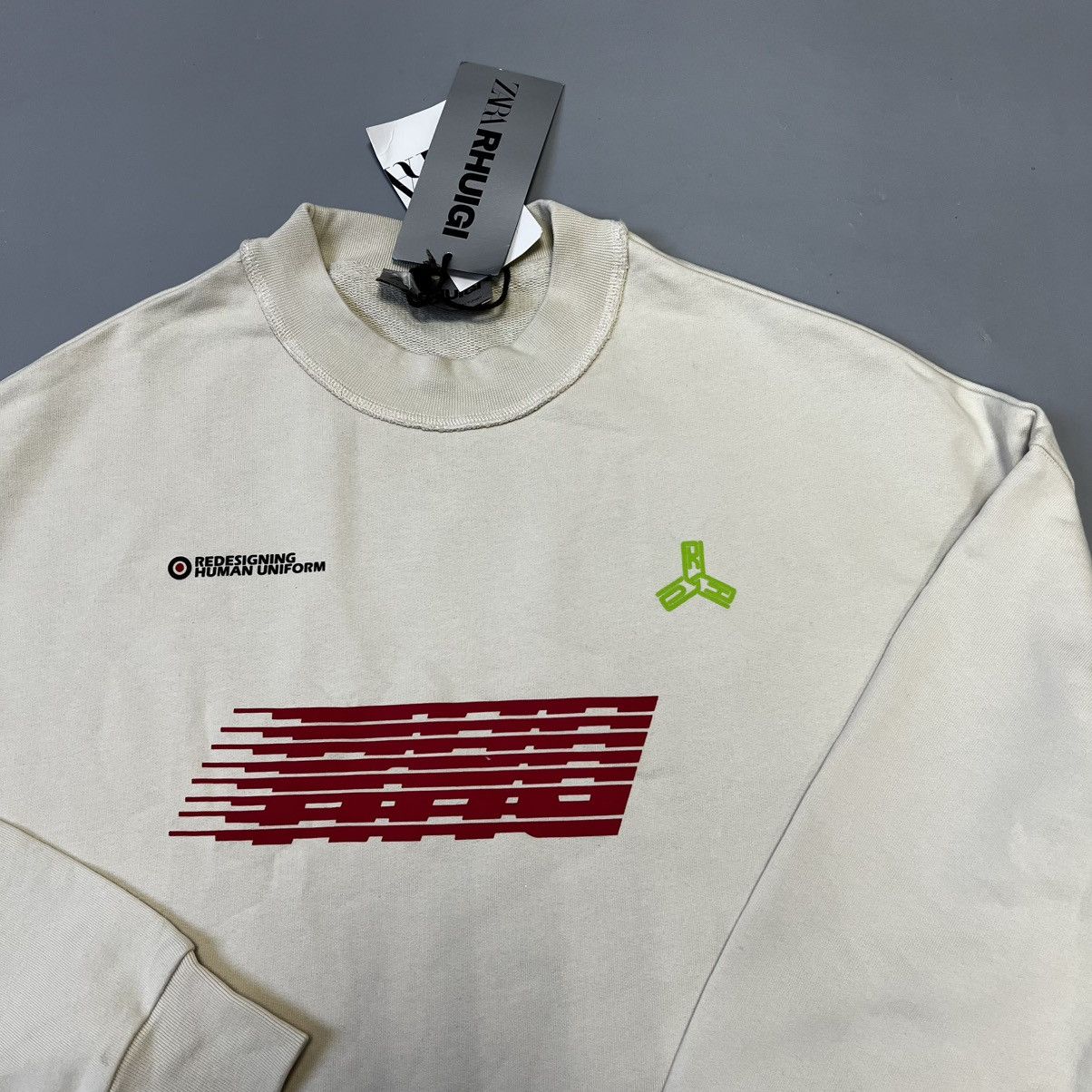 Rhude × Zara Rhude Beige Sweatshirt Rhuigi x Zara y2k logo NWT new tags Size US S / EU 44-46 / 1 - 11 Thumbnail