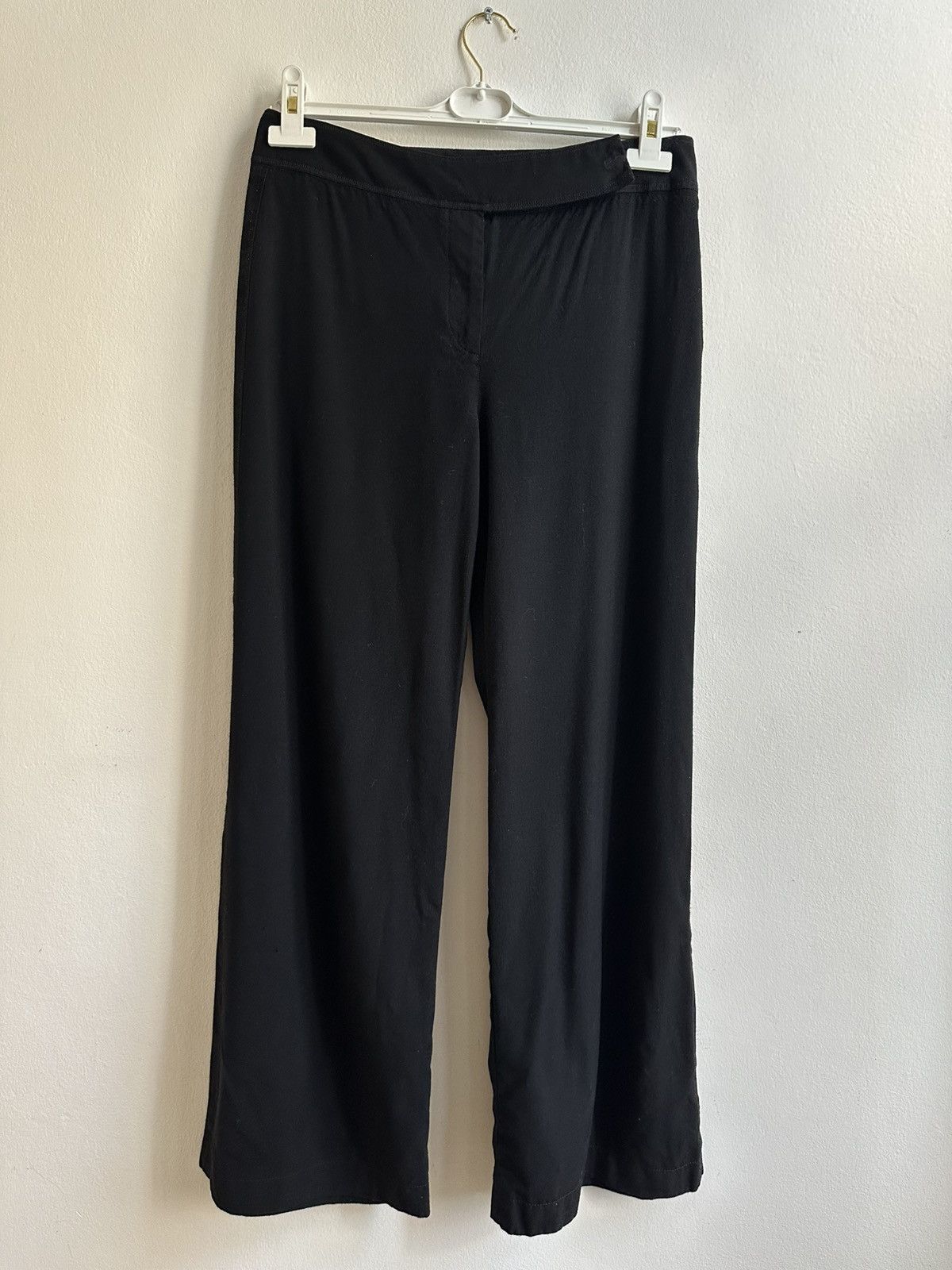 Chanel Chanel Vintage Luxury Wool Black wide pants Size 28" / US 6 / IT 42 - 3 Thumbnail