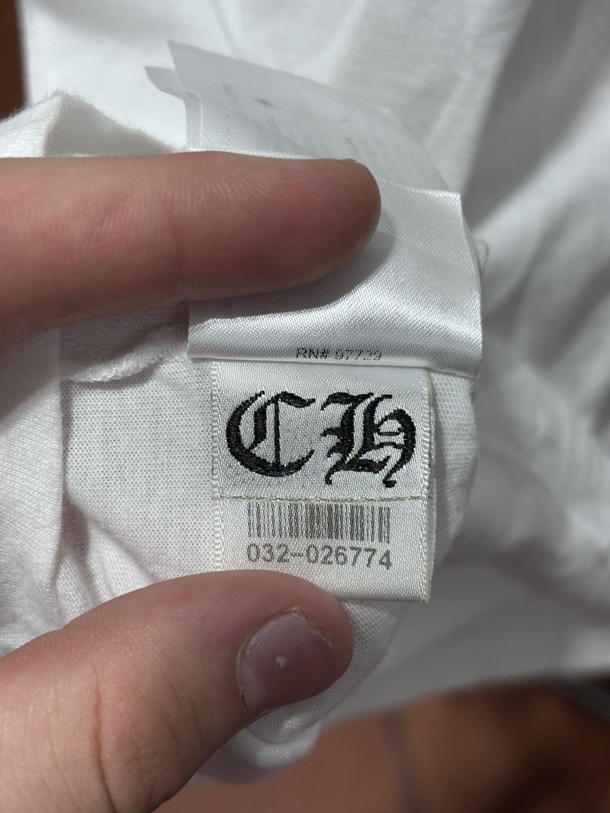 Chrome Hearts Chrome Hearts White Dagger Logo Tee Size US L / EU 52-54 / 3 - 11 Thumbnail