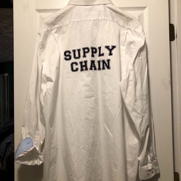 Other Bianco bianco men's white cotton casual shirt size: 18 1/2" Size US XXL / EU 58 / 5 - 1 Thumbnail