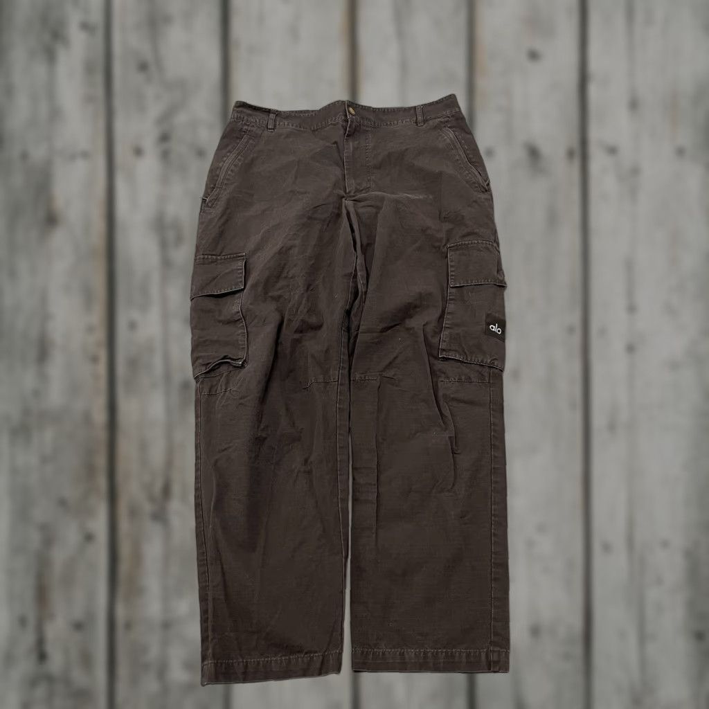 ALO Cargo Pants 34R Beige Casual Hike Men's Cotton Loose Fit