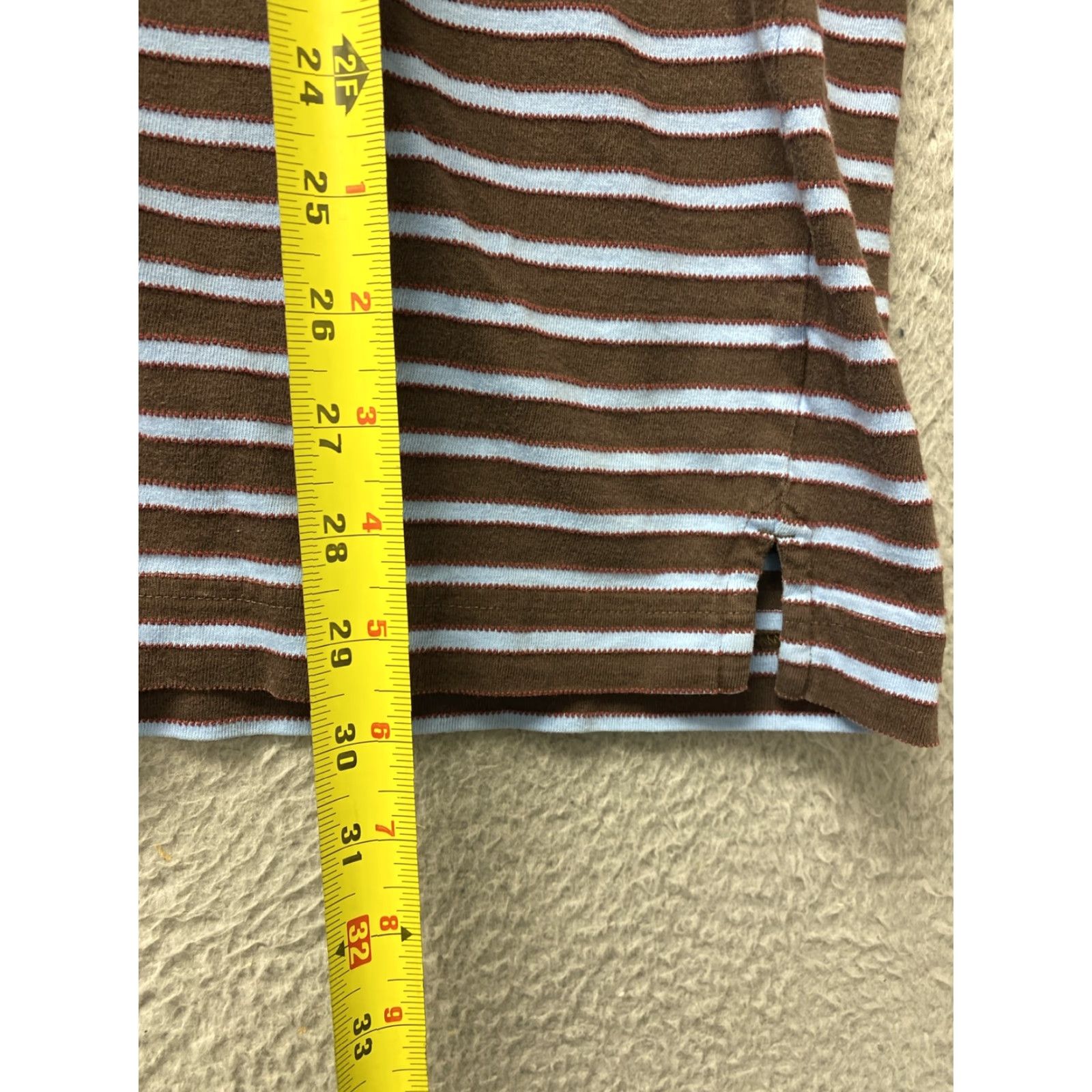 Tommy Hilfiger TOMMY HILFIGER Polo Shirt Mens 2XL Brown Striped Short Sleeve Casual Preppy Golf Size US XXL / EU 58 / 5 - 5 Thumbnail