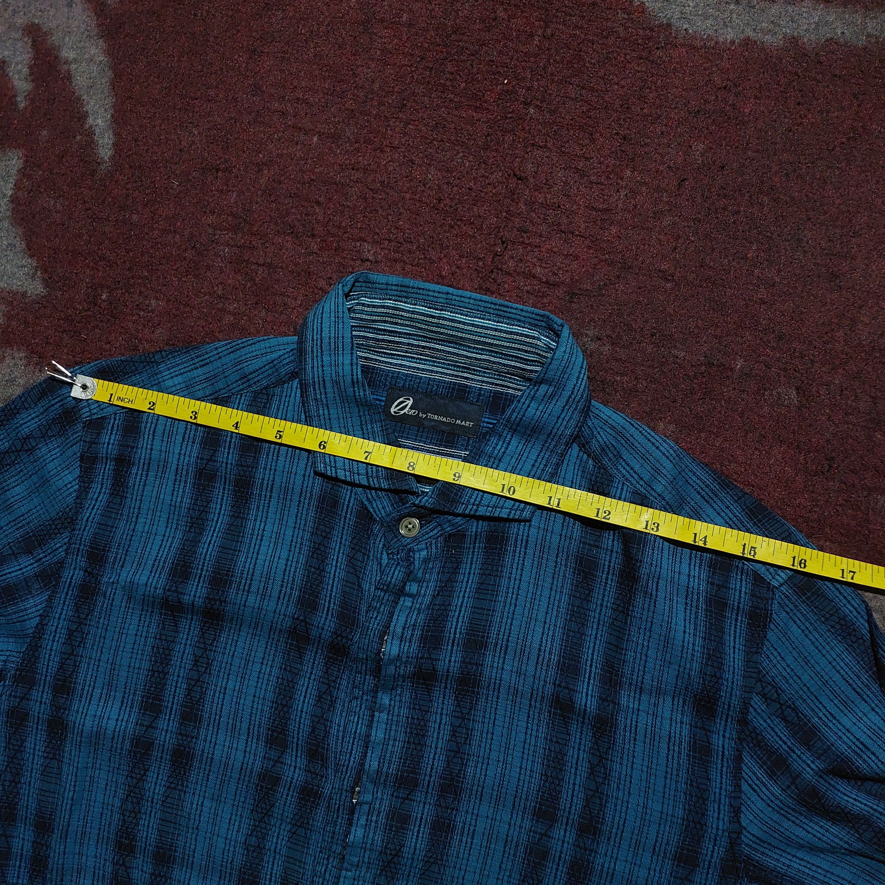 Tornado Mart Zero by Tornado Mart blue stripes button up L/s shirt Size US L / EU 52-54 / 3 - 11 Thumbnail