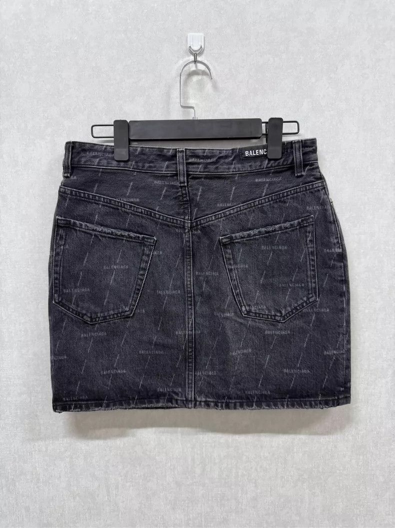 Balenciaga Balenciaga Denim Bulletproof + Logo + Monogram + Short Ski Size 39" - 3 Thumbnail